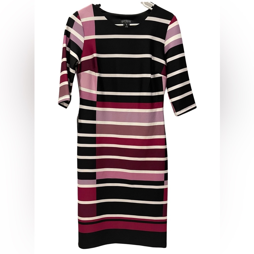 Enfocus Studio Geometric Print Sheath Dress Women’s Size 6